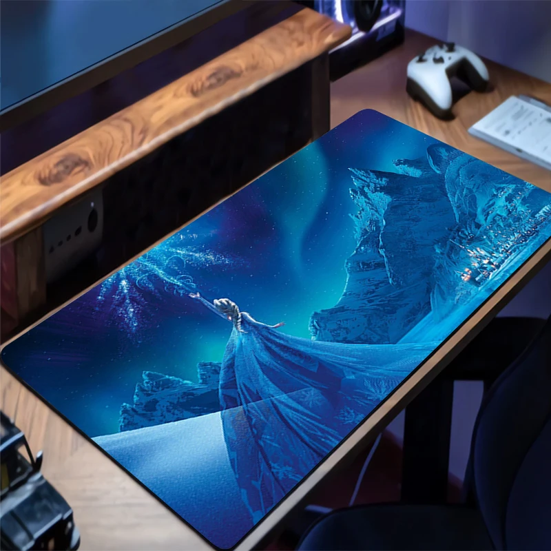 Mouse pad congelado grande xxl borda branco gamer teclado mesa mouse tapete portátil de borracha tapis souris jogos notbook pc mousepad