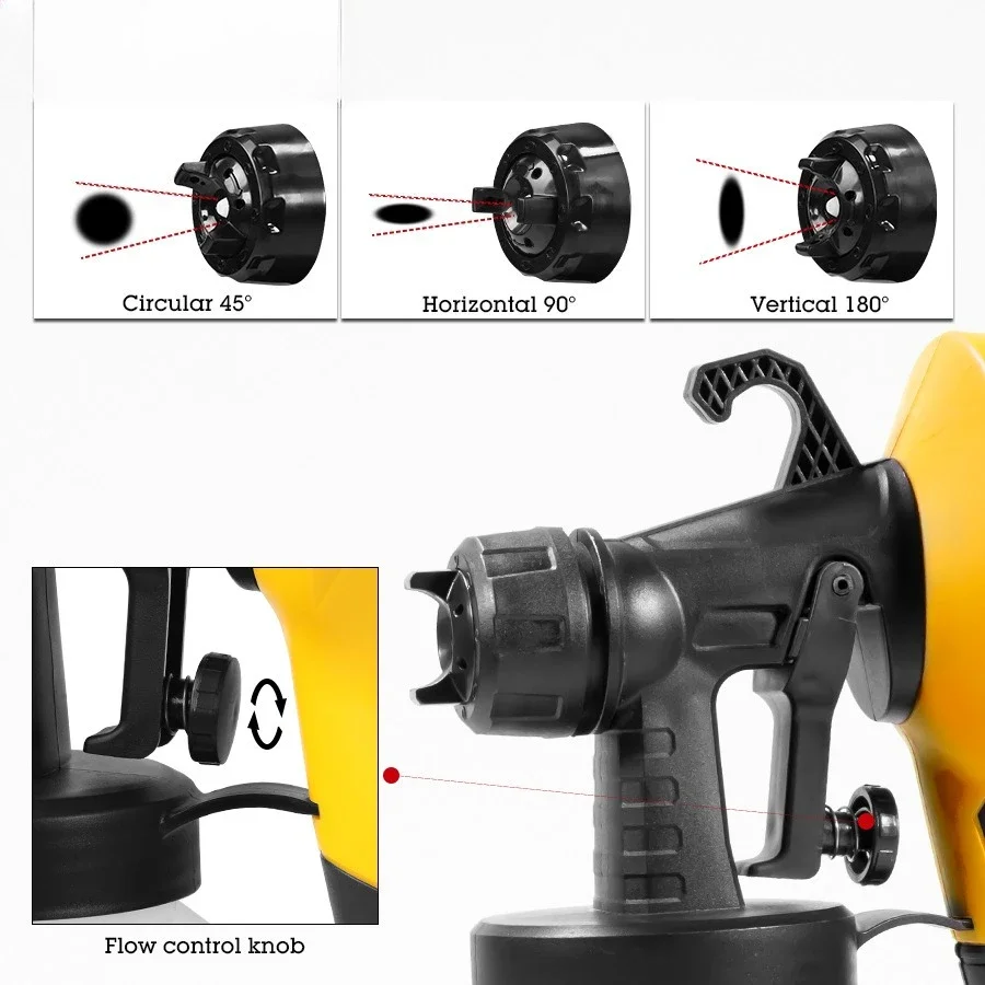 Utility High Pressure Portable Electric Spray Gun Multifunctional Handheld Paint Sprayer DIY Painting Surface Treatment
