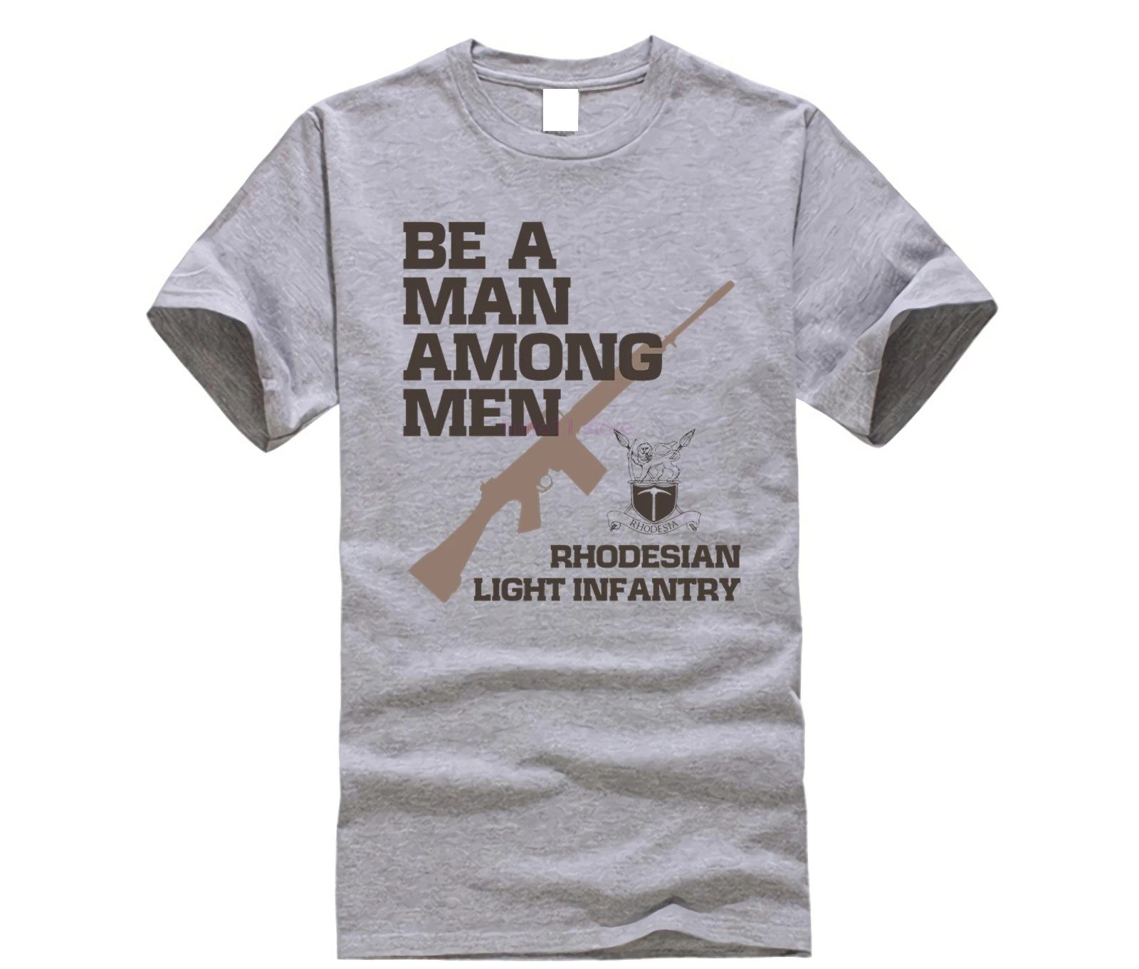 Be A Man Among Men. Rhodesian Light Infantry T-Shirt New 100% Cotton Short Sleeve O-Neck Casual Mens T-shirt Streetwear