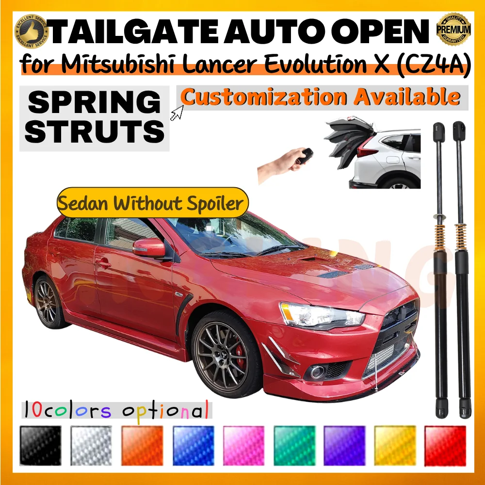 

Qty(2) Trunk Strut with Spring for Mitsubishi Lancer Evolution X (CZ4A) 2007-2016 Sedan W/O Spoiler Rear Boot Lift Support Shock