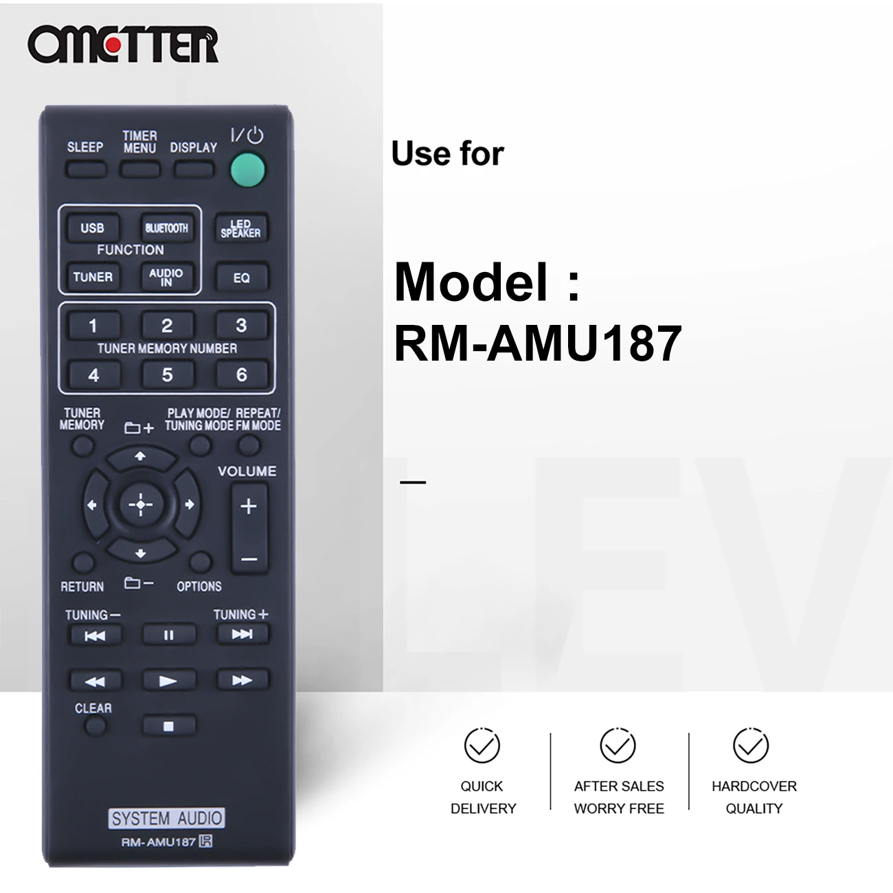 Thay Thế Mới RM-AMU187 Cho SONY Âm Thanh Cá Nhân Hệ Thống Điều Khiển Từ Xa GTK-N1BT Fernbedienung