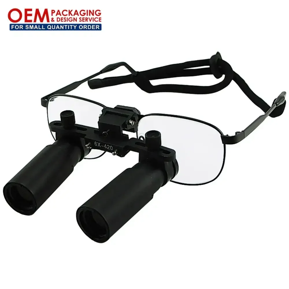 6.0x Magnification Keplerian Style 420mm Working Distance Binocular Loupes Surgical Dentistry (OEM Packaging Available)