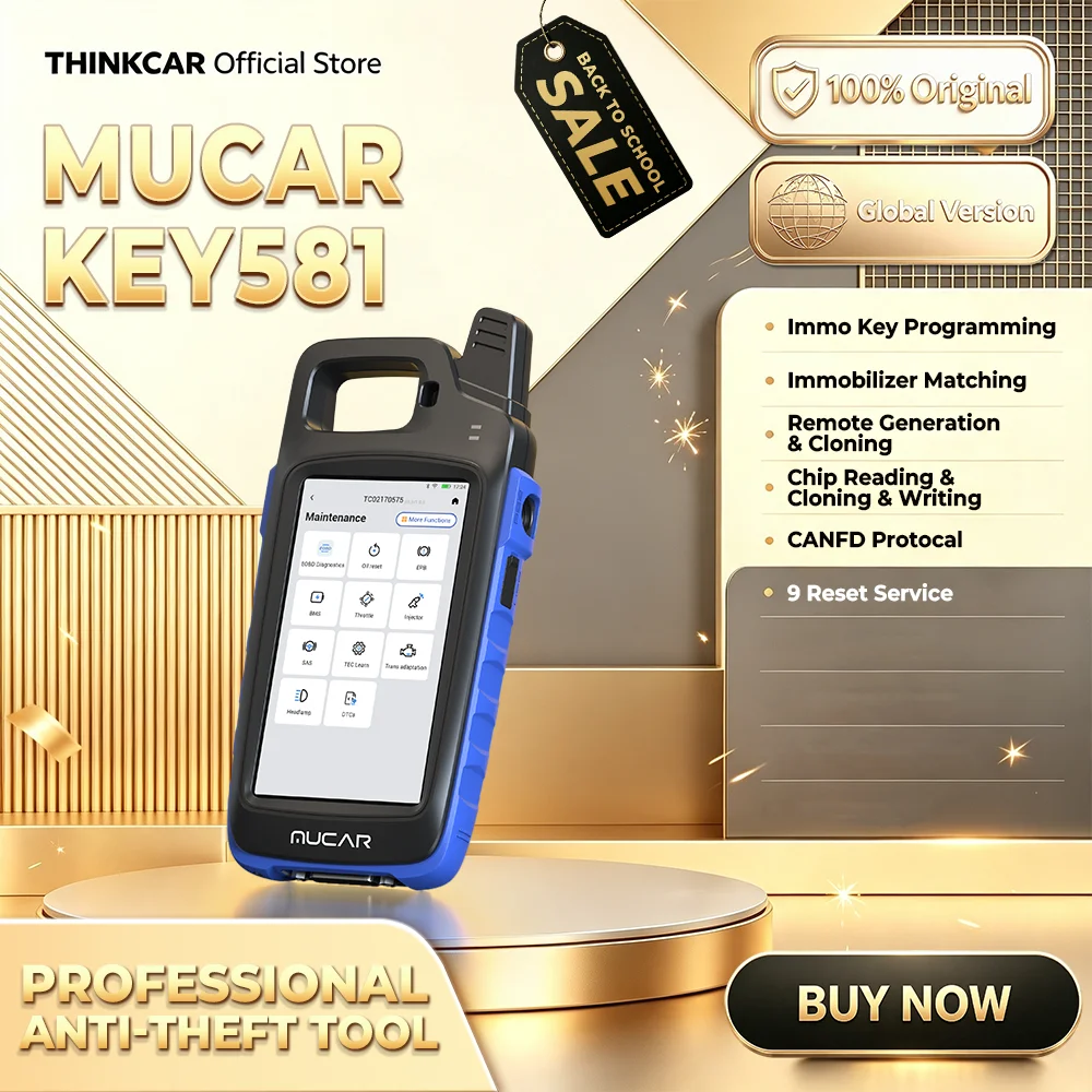 MUCAR KEY581 Key Fob Programmer Immobilizer Tool Universal Key Generator Kit Key Creation IMMO Learning Chip Read Write Cloning
