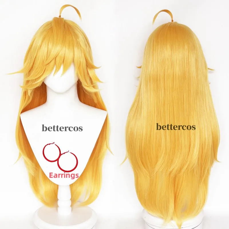 Panty Anarchy Cosplay Wig Anime Panty & Stocking with Garterbelt Gold Long Heat Resistant Hair Party Wigs + Wig Cap