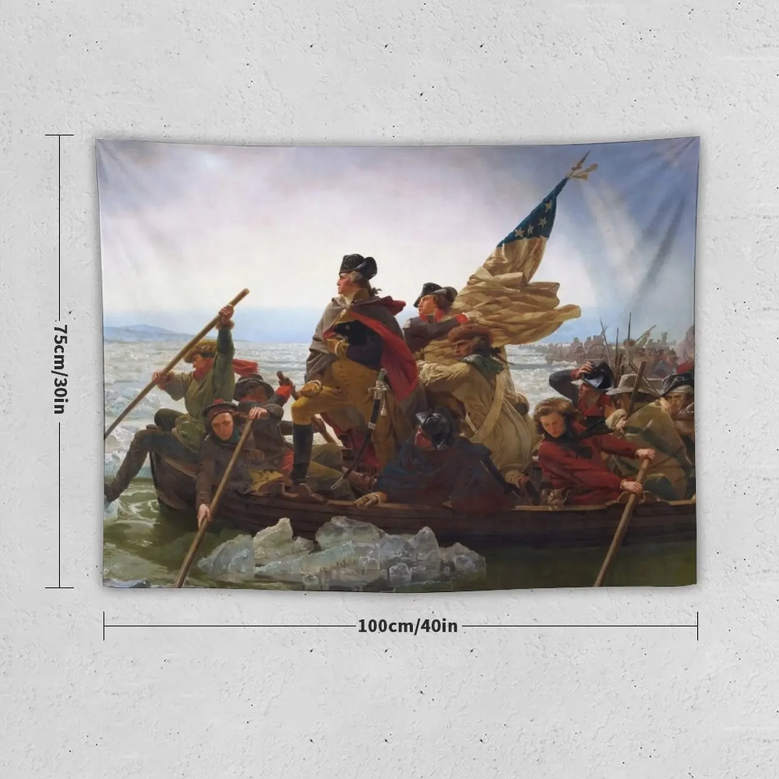 Washington Crossing the Delaware by Emanuel Leutze (1851) Tapestry Bedrooms Decorations Wall Carpet Tapestry