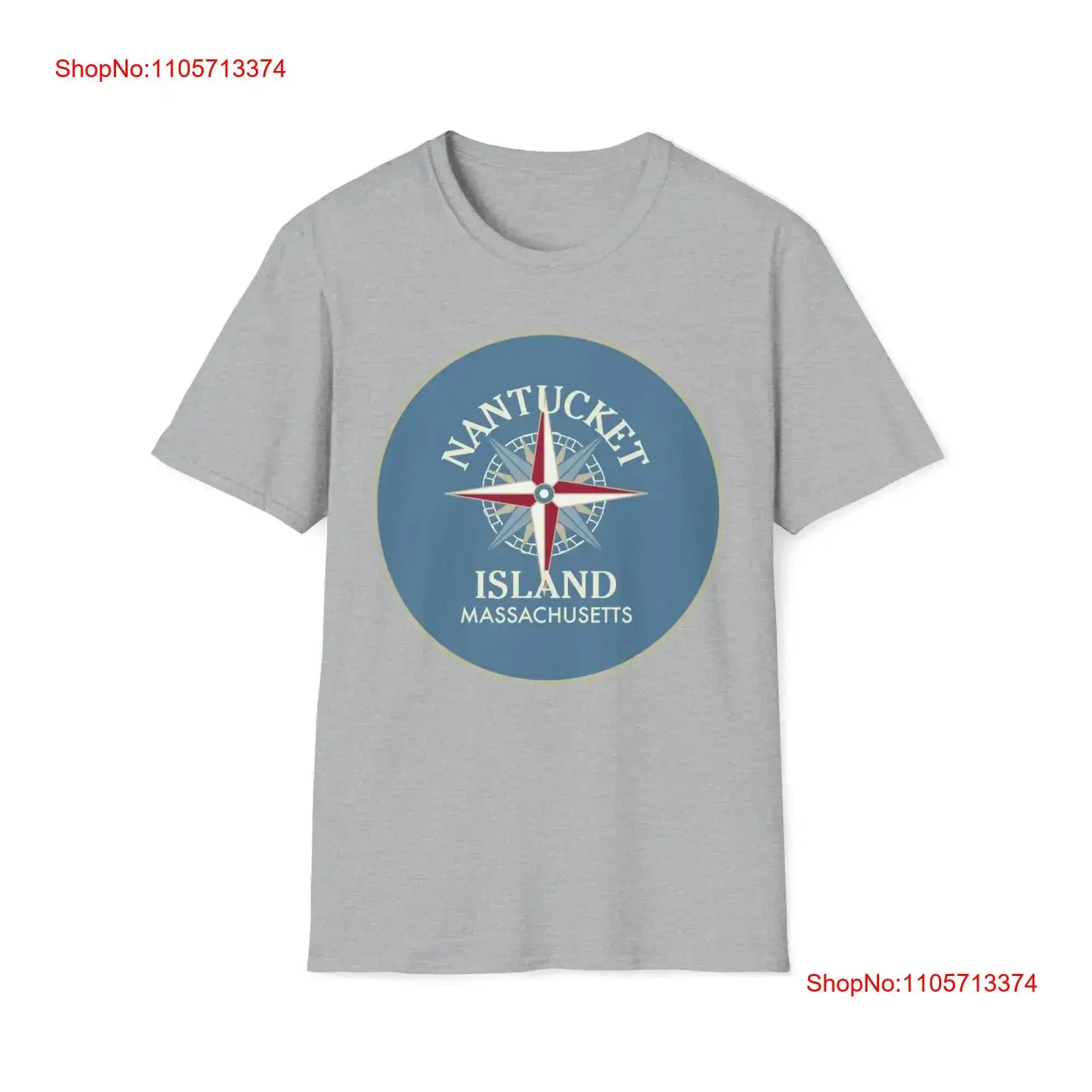 Nantucket Island Compass Softstyle T Shirt vintage Washed streetwear Slightly Soft Breathable designer clothes Casual Versatile