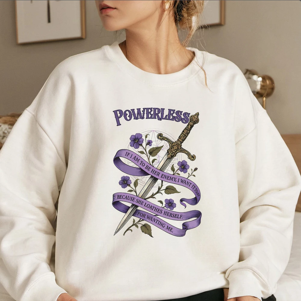 

Свитшот Vicious Little Thing Powerless, свитер Bookish, худи Romantasy, пуловер Romantasy, унисекс-свитшоты Book Sweatshirts
