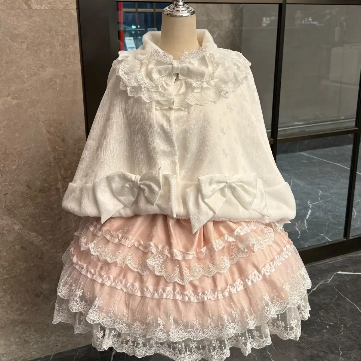 

SOIOMES Оригинальный дизайн от Yingling Lolita, милая куртка-шаль для девочек, новинка осенне-зимнего сезона, японский стиль.