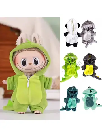 Dragon animal monster onesie For Labubu V3 V2 V1 baby clothes Dinosaur Costume for Ropa Labubu outfits