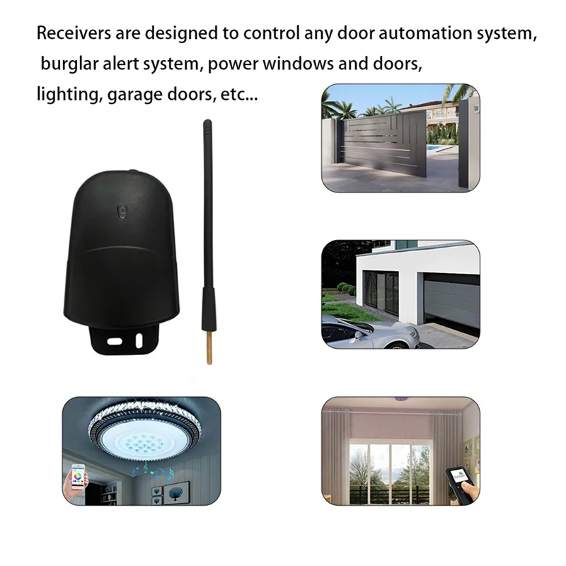 

EDT-2CH Universal 433.92 Mhz Garage Door Remote Control Receiver 433Mhz Switch DC AC 12V 24V 2 Channels RF Relay Module