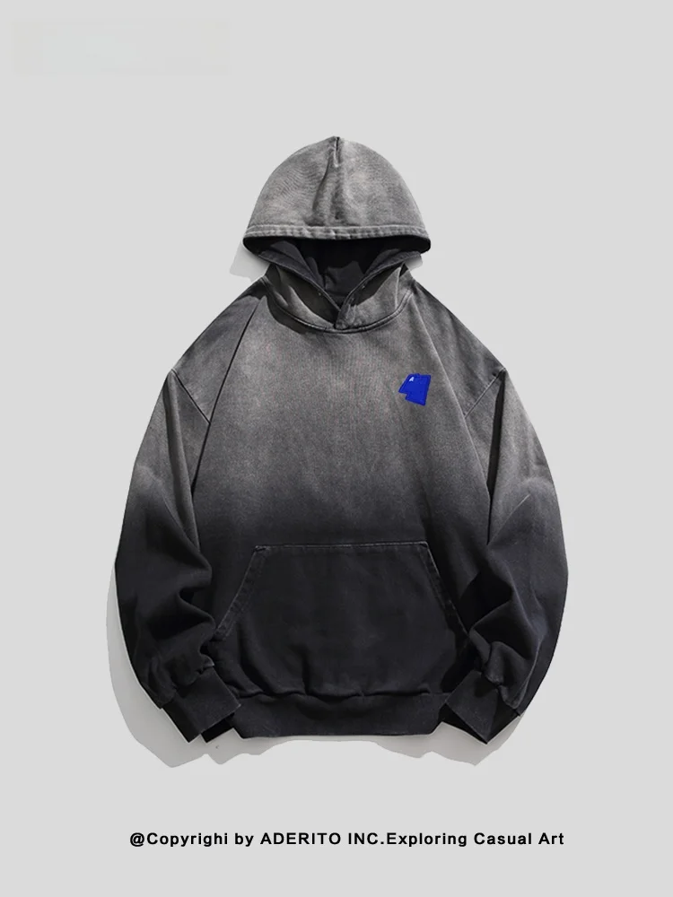 

Heavyweight Waed NANA Embroidery Classic Hoodie adient Sweatirt for Couples ex Casual Wear Cotton Long Sve