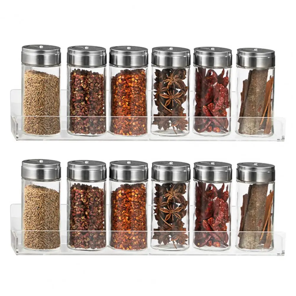 

Acrylic Spice Rack Spice Rack for Small Cabinets Acrylic Spice Racks Easy Access Organization for Kitchen Cabinets Pantry Doors