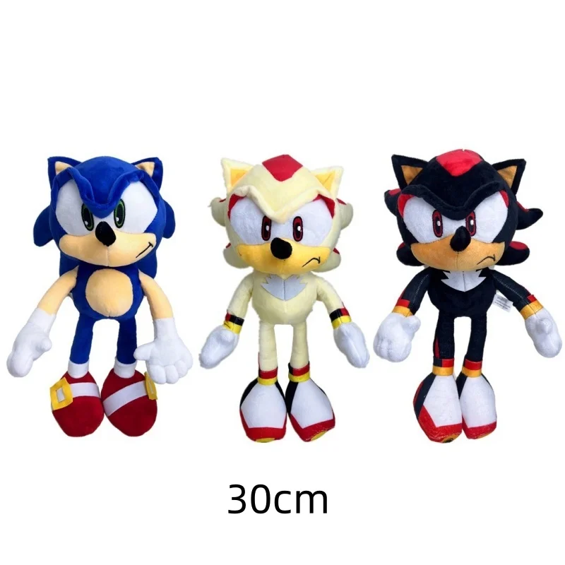 

2025 NEW 30cm Sonic print style plush cartoon knot Echidna Kawaii Christmas stuffed doll Halloween birthday gift toys
