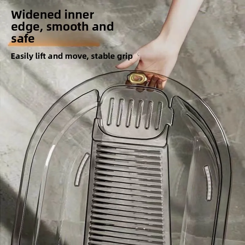 

Пластиковая ванна для стирки Thiened большого размера со встроенной доской, интегрированный дизайн, многофункциональный шкаф для стирки для домашнего использования