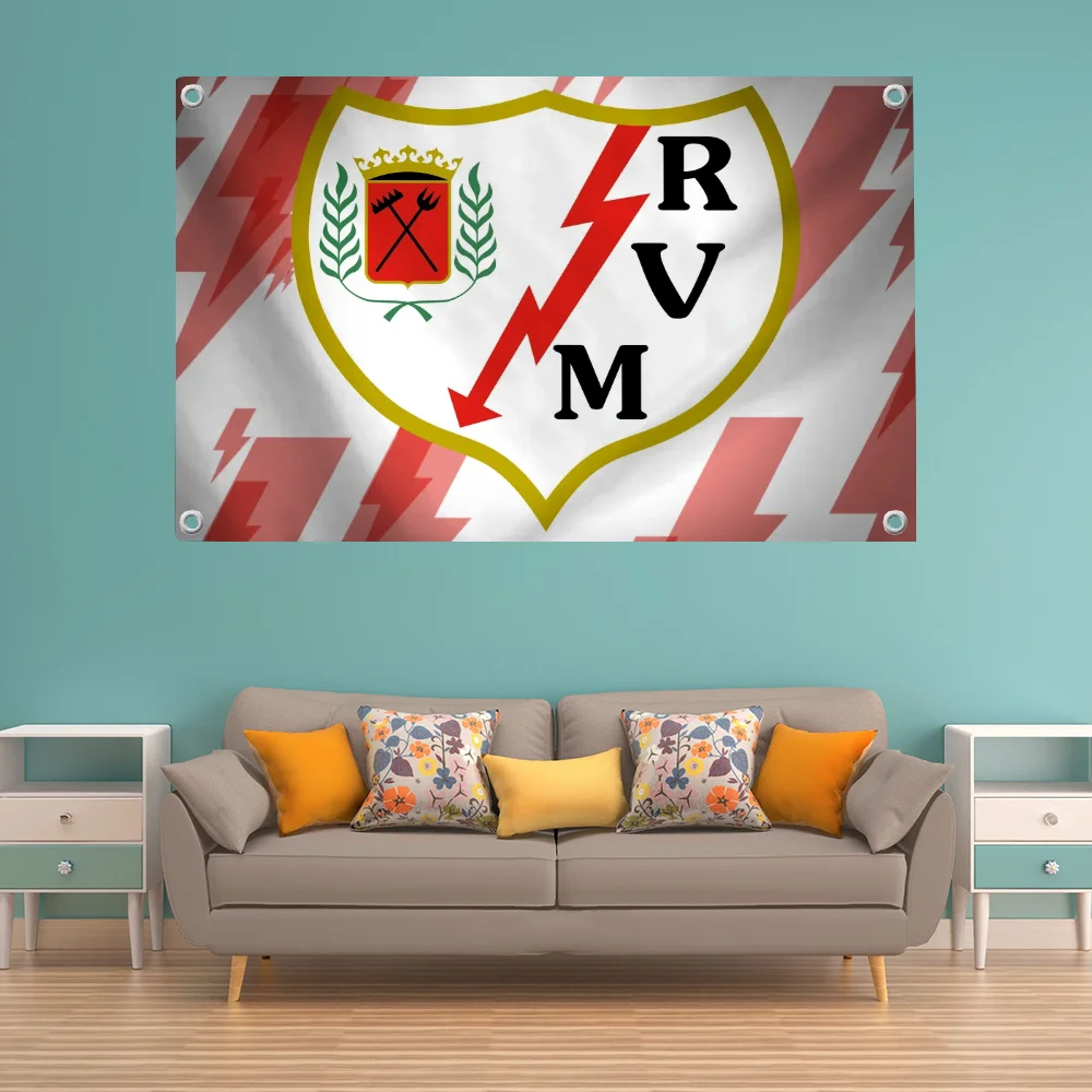 Club Flag Pride Flag Flag to Hang Flags for Rooms Banner R-rayo Vallecano Fc Outdoor Decorations Flags and Banners Decor Funny