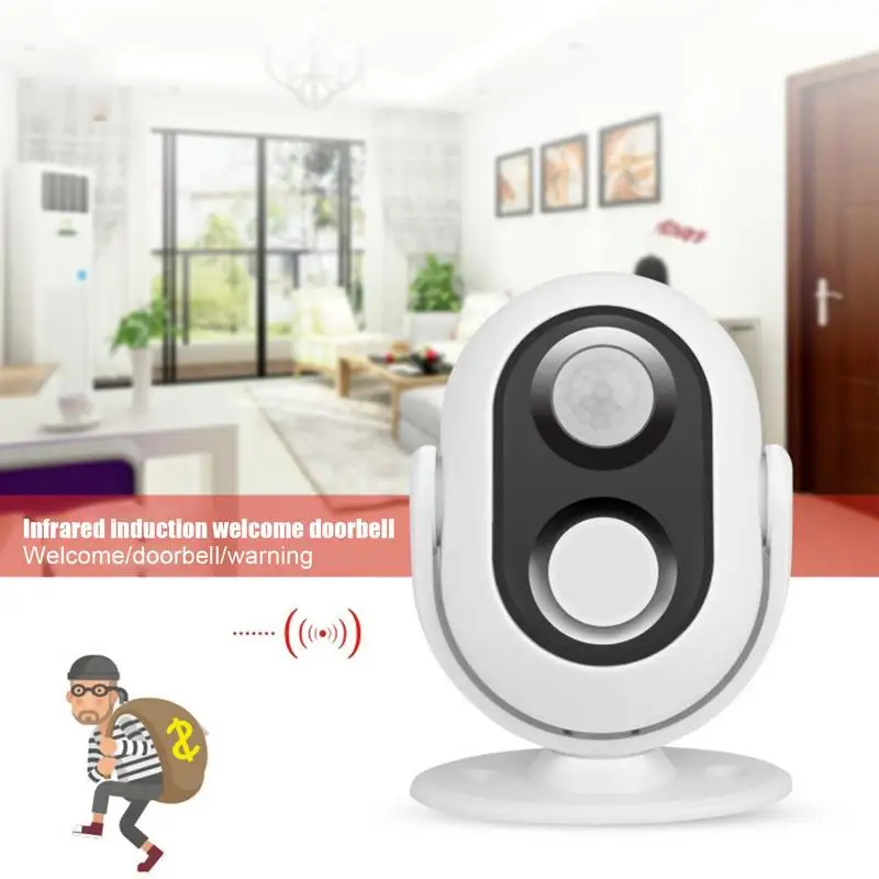 Motion Door and Chime Entrance, Som Player, Rotação de 360 graus, Sensor, Detector de alarme, Áudio, Bem-vindo