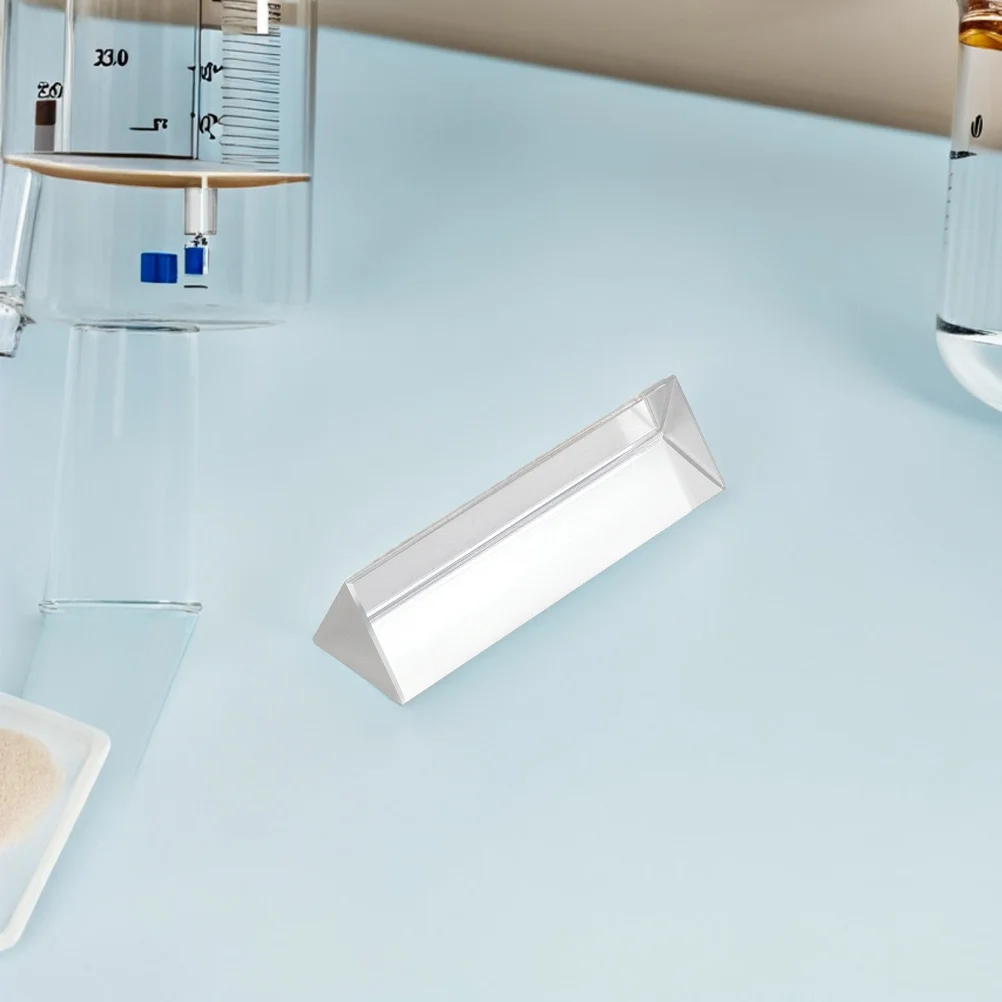 

2Pcs Optical Triangular Crystal Prism High Precision Light Refraction for Photography Physics Teaching Science Experiments and