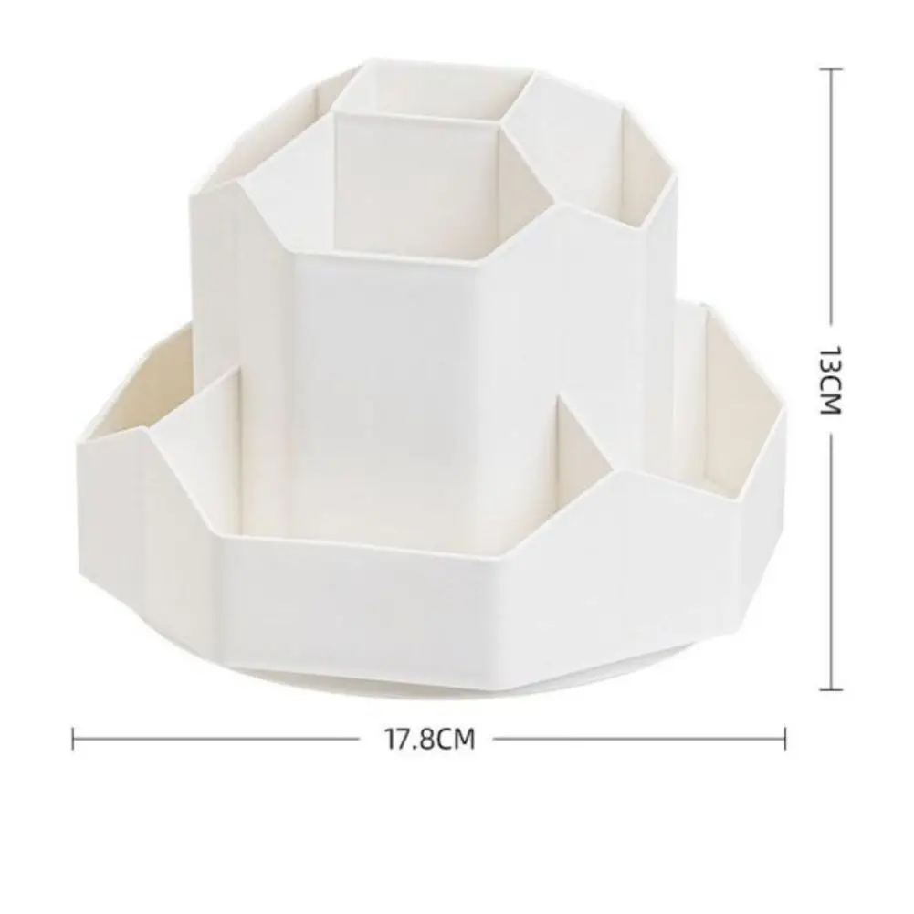책상 연필 펜꽂이, 9 슬롯 책상 오거나이저, 360 도 회전 데스크탑 메이크업 보관 문구 용품, 귀여운 연필 컵