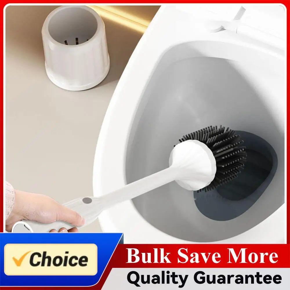 

Electric Toilet Cleaner with Long Non-Slip Handle Silicone Toilet Brush Silicone Bowl Cleaner Brushes Bathroom Accessories