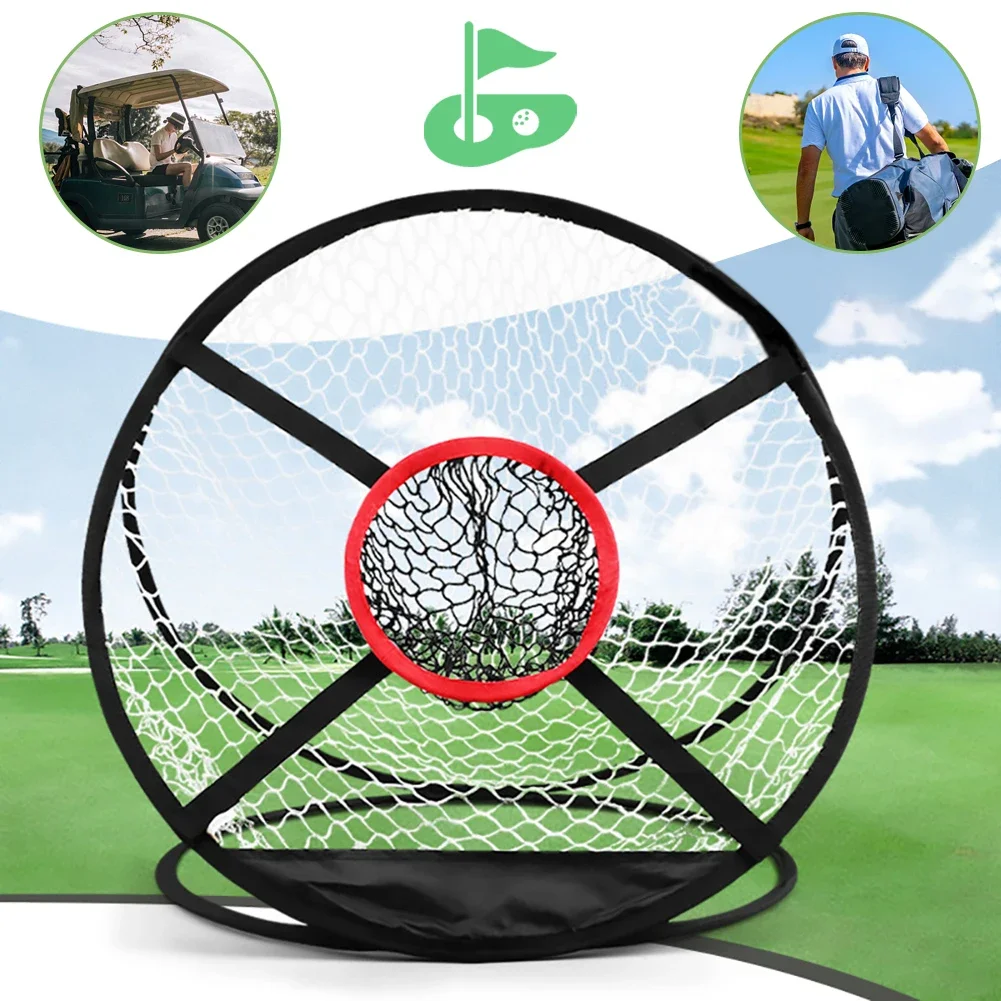 Golfing Practice Net Foldable Golf Swing Trainer Portable Golf Pitching Cages for Indoor Outdoor Training