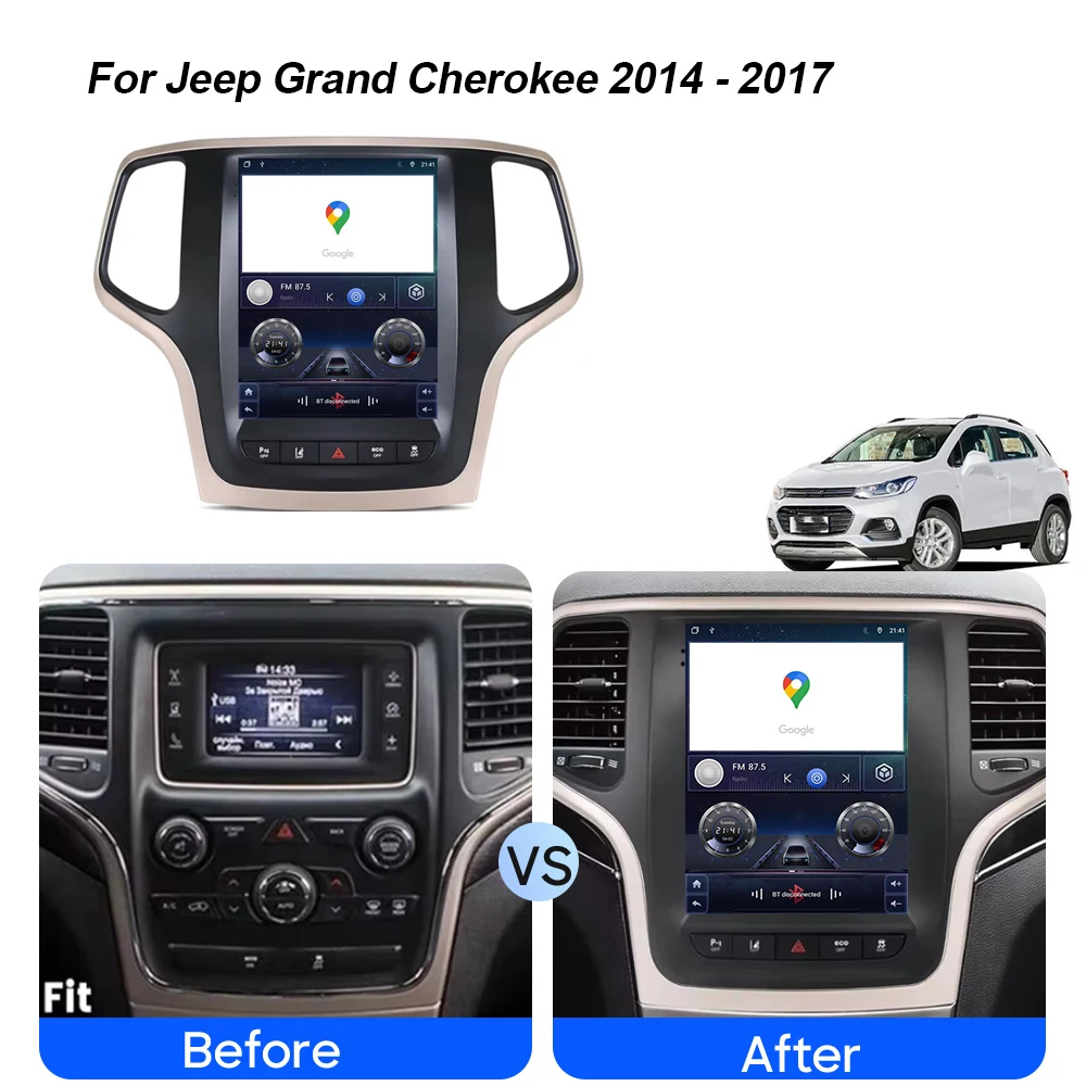 أندرويد 15 لسيارة جيب جراند شيروكي 2014 - 2017 راديو ستيريو QLED DSP Carplay نظام ملاحة GPS مشغل فيديو 4G 9.7 بوصة