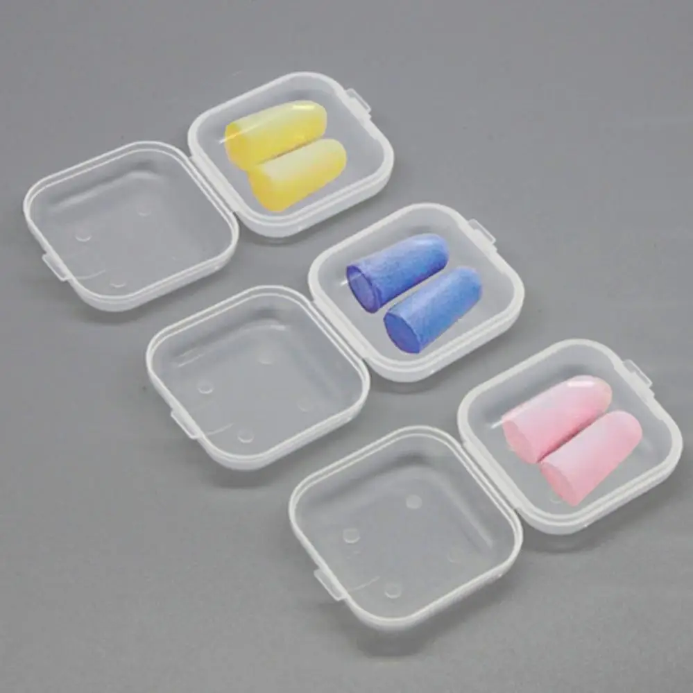 Mini şeffaf şeffaf plastik saklama kabı vaka sert kapak kulaklıklar hap kapsül saklama kutusu için pil düğmesi hücre vaka organizatör