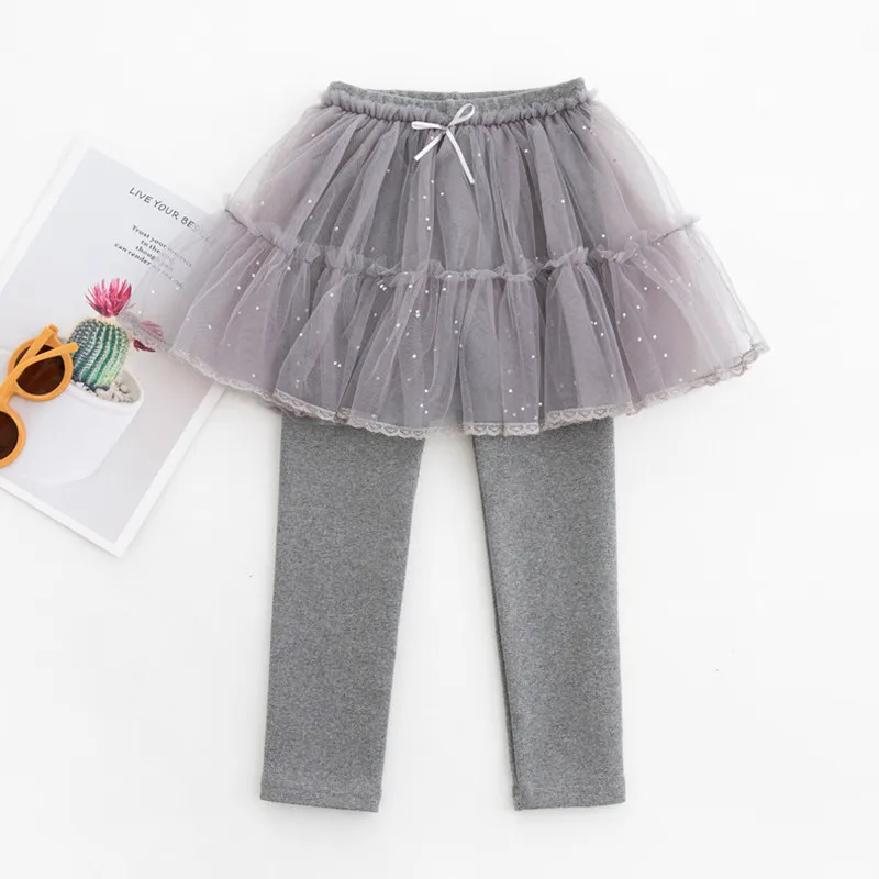 new delivery 2024 spring autumn skirt pants cotton 100-140 solid  2-7year children clothes kids baby students legging pant