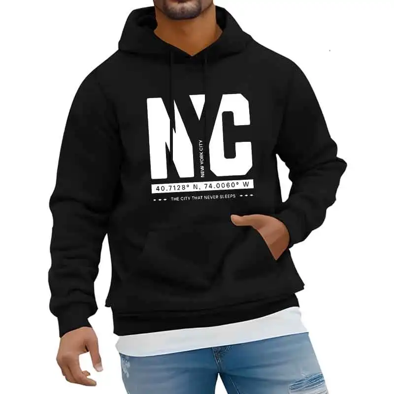Herbst Männer Hoodies Frühling Casual Sweatshirts Straße Trends Unisex Kleidung Täglich Urban Fashion Brief Drucken Herrenmode Tasche