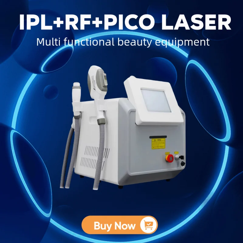 2024 Multifunctional IPL RF Laser Painless Hair Removal Machine Pico Tattoo Removal Skin Care Repair Beauty Equipment 3000w