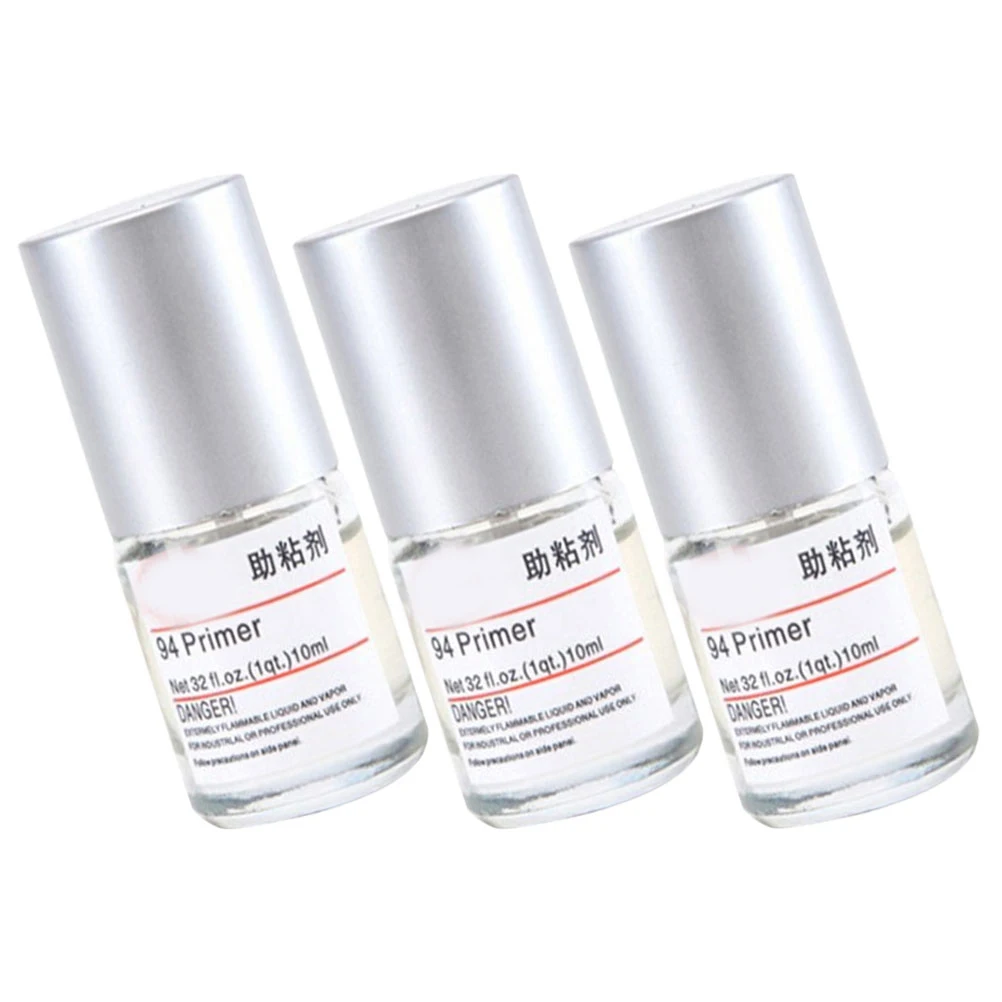 

3 Bottles 10ml Adhesion Promoter for Automotive Double Sided Tape Enhancer Multi Purpose Glass Plastic Rubber Metal Ceramic
