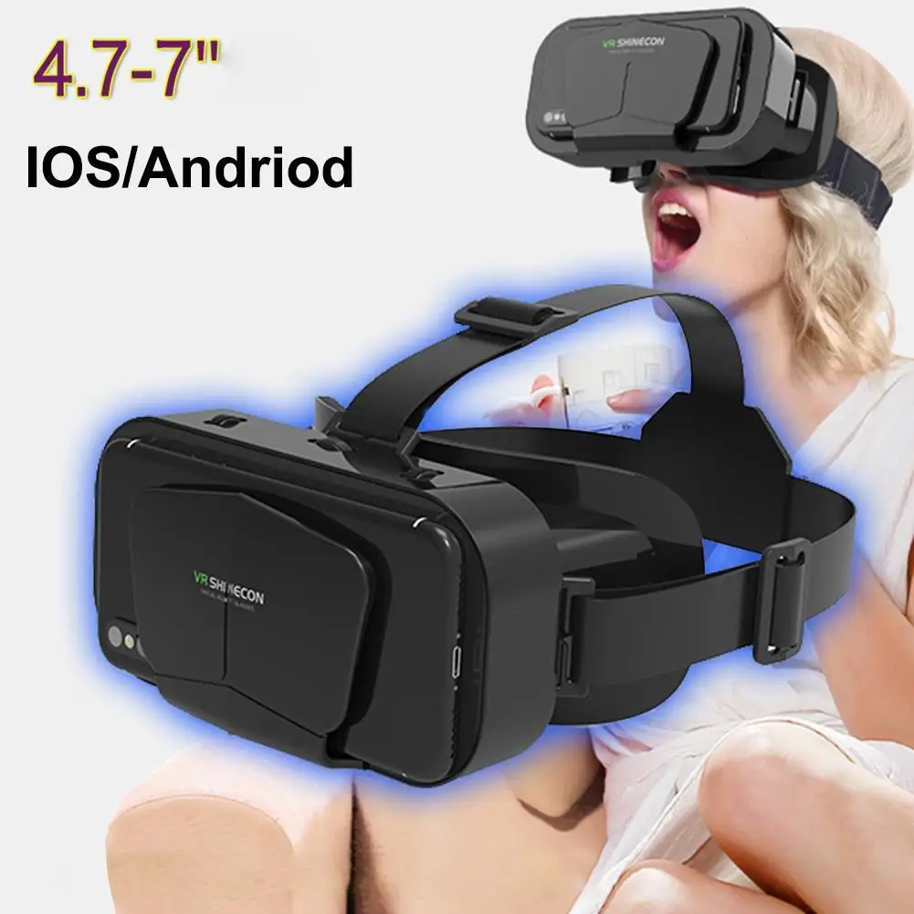 3D Virtual Reality Game Helmet G10 IMAX VR Glasses 360 Degree Panoramic VR Google Cardboard Helmet for 4.7-7.0 inches Smartphone