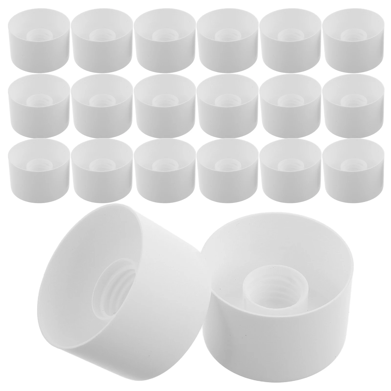 

100pcs Replacement Cap For Facial Cleanser Toothpaste Bottles Leak-Proof Reusable Emptying Bottle Tops White Flip Lid Durable