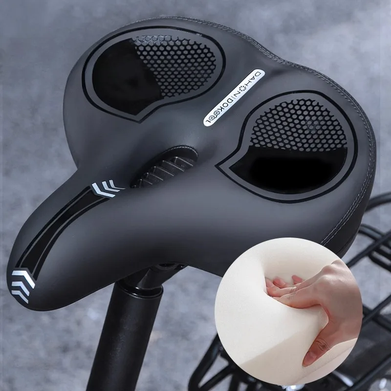 Soft Thickened Bicycle Seat Waterproof Shock Absorption Wear-resistant Bicycle Saddle High Density Sponge Bicycle Accessories