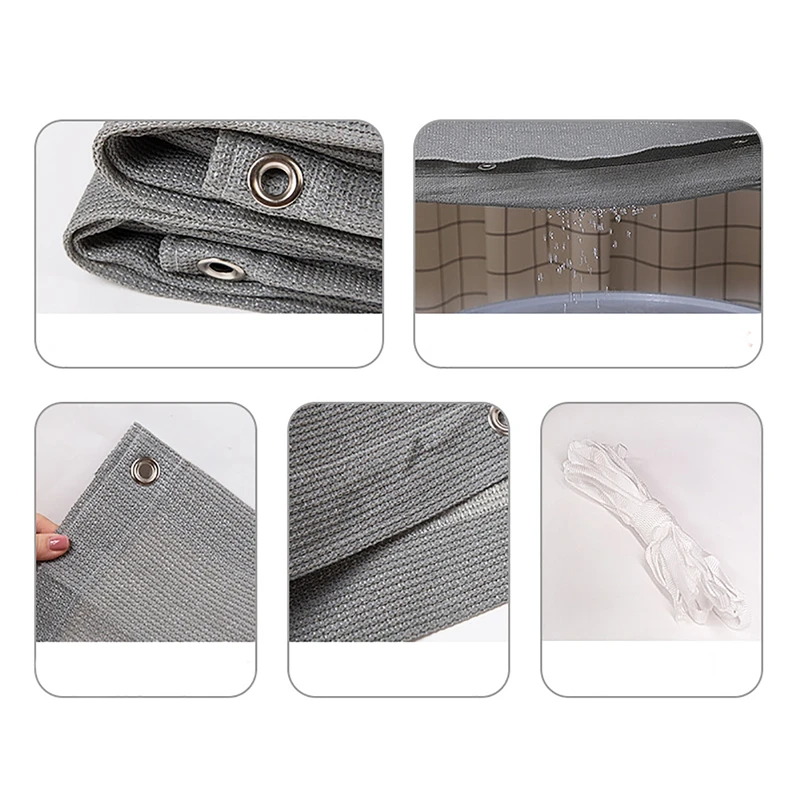 0.9x4m/6m Balcony Privacy Screen Fence Cover Patio Waterproof Shade Cloth 98% UV Protection Shade Sail Garden Porch Pool Decor
