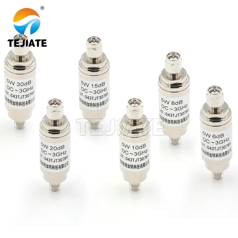 1PCS SMA-JK 5W Male To Female RF Fixed Coaxial Attenuator DC-3GHz 1-30DB SMA Type Connector