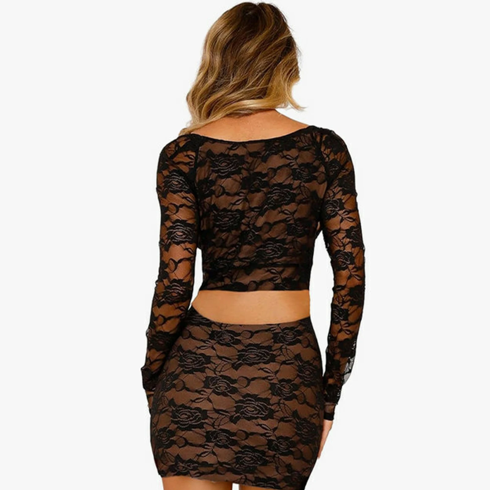 hirigin Sexy Women Lace Two Piece Mini Skirt Set Y2k Sexy Going Out Outfit Fairy Top Bodycon Skirts Cute Matching Sets