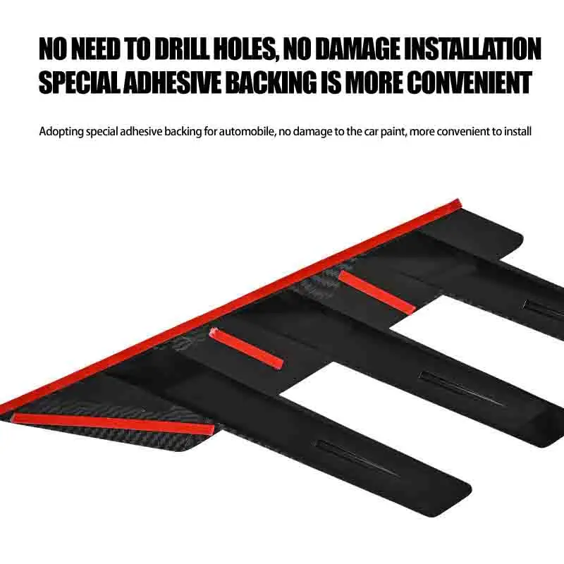 Pára-brisa traseiro do carro adesivo decoração acessório automático spoiler lateral divisor guarnição persiana janela pára-sol para carros