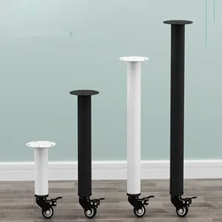범용 도르래 브레이크가 있는 원통형 커피 테이블 다리, 다리미 가구 다리, 사무실 책상 다리 부착물, 롤링 금속 지지대