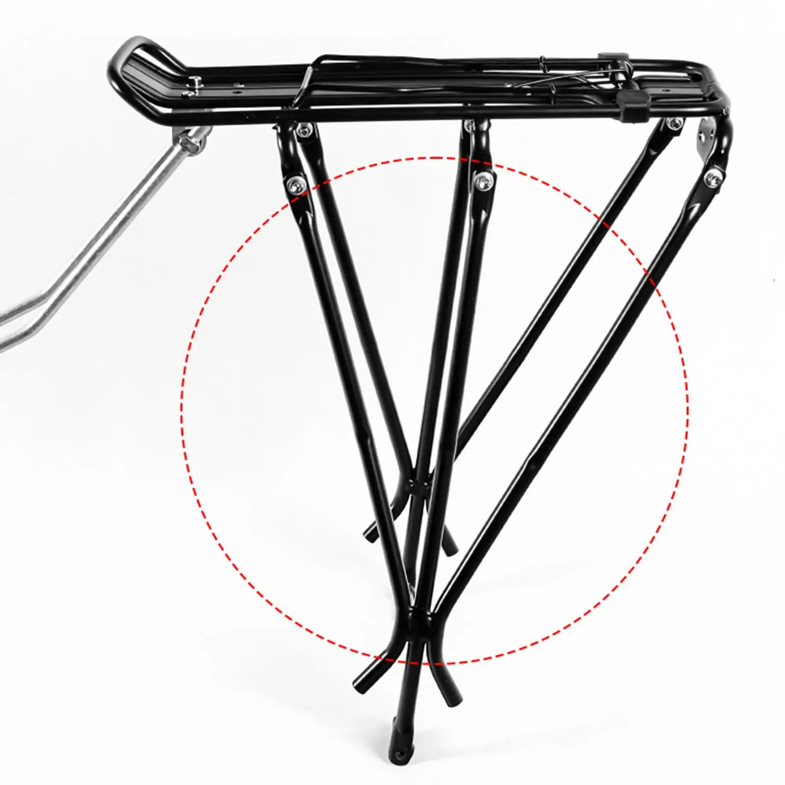 

Mountain Bicycle Rear Carrier Cargo Rack 25kg Load Sturdy for City Road Folding