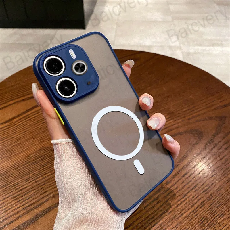 لـ Realme 14 5G/Realme 14T ملون غير لامع مع ملصق شحن لاسلكي