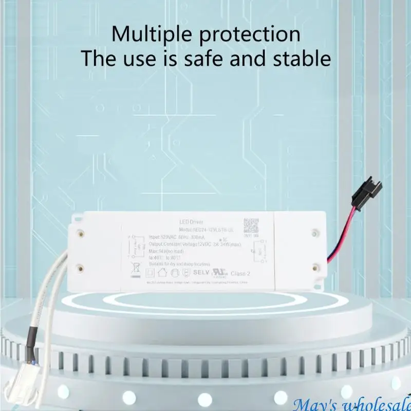 Controlador LED regulable 12V Convertidor electrónico 24W Fuente alimentación regulable 448A