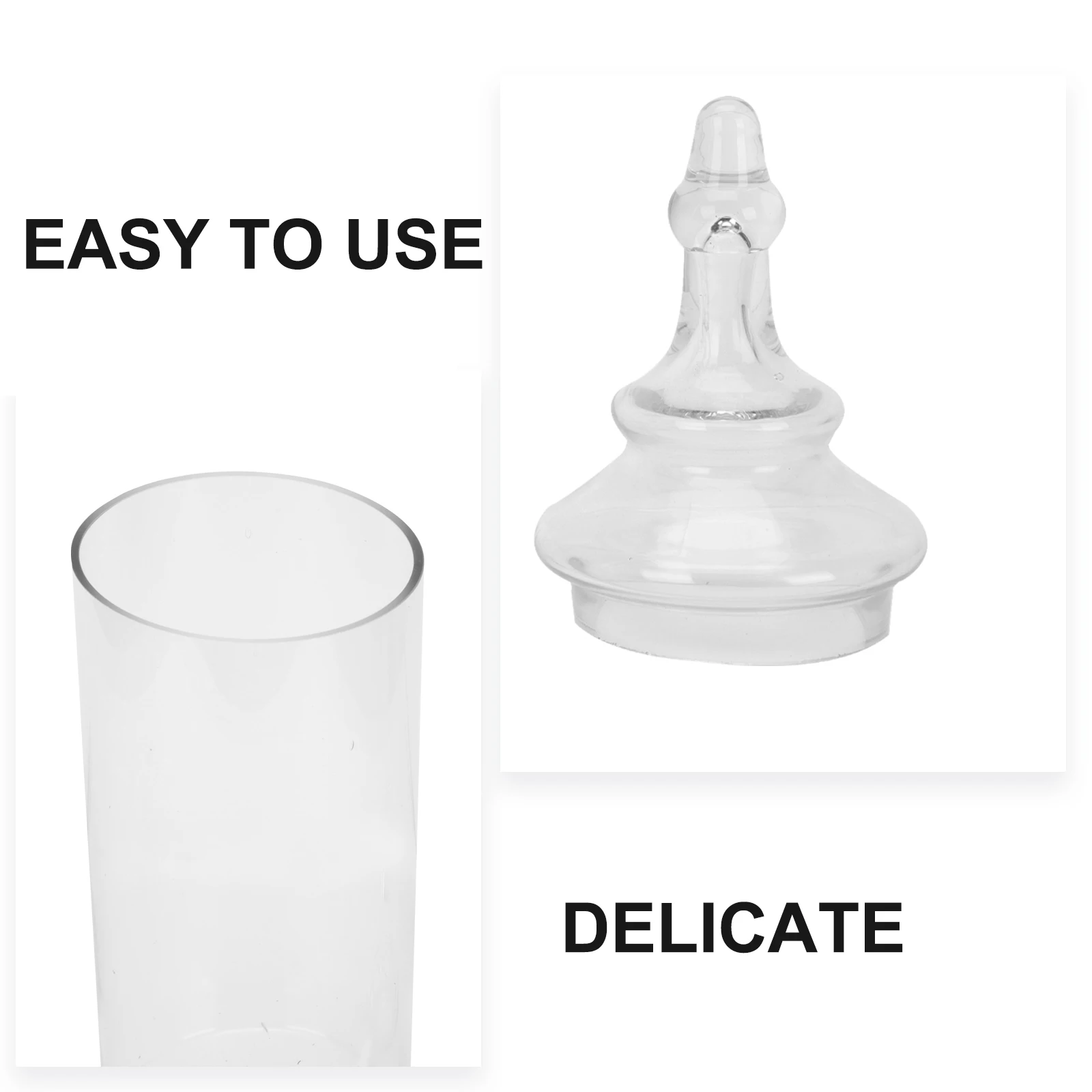 

1Pcs European Style Candy Jar Delicate Glass Sealing Jar for Home Bakery Party Wedding Supply Storage Container Transparent