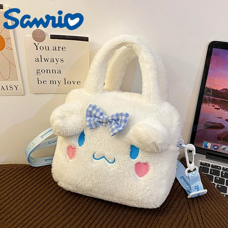 

MINISO Disney Sanrio плюшевая сумка Kawaii Kuromi Cinnamoroll Melody мультфильм аниме сумка через плечо косметические дорожные сумки для хранения