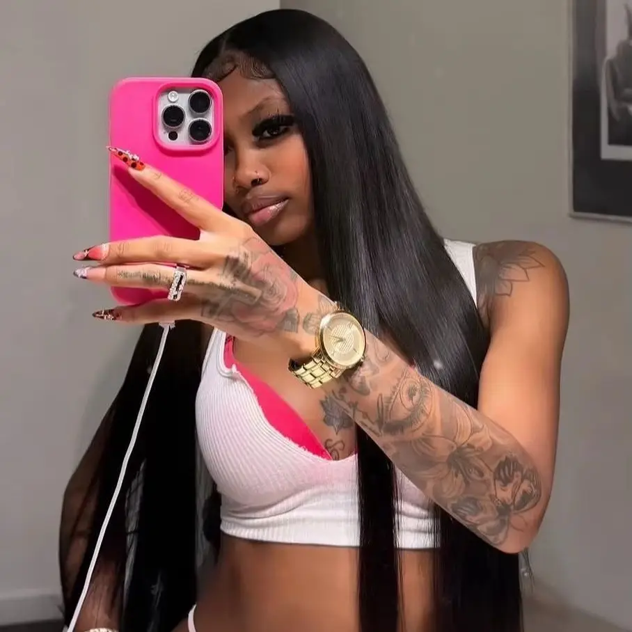 36 40 Inch 13x6 Hd Straight Lace Frontal Wigs Transparent Brazilian Lace Front Human Hair Wig For Women 360 Full Lace Wig
