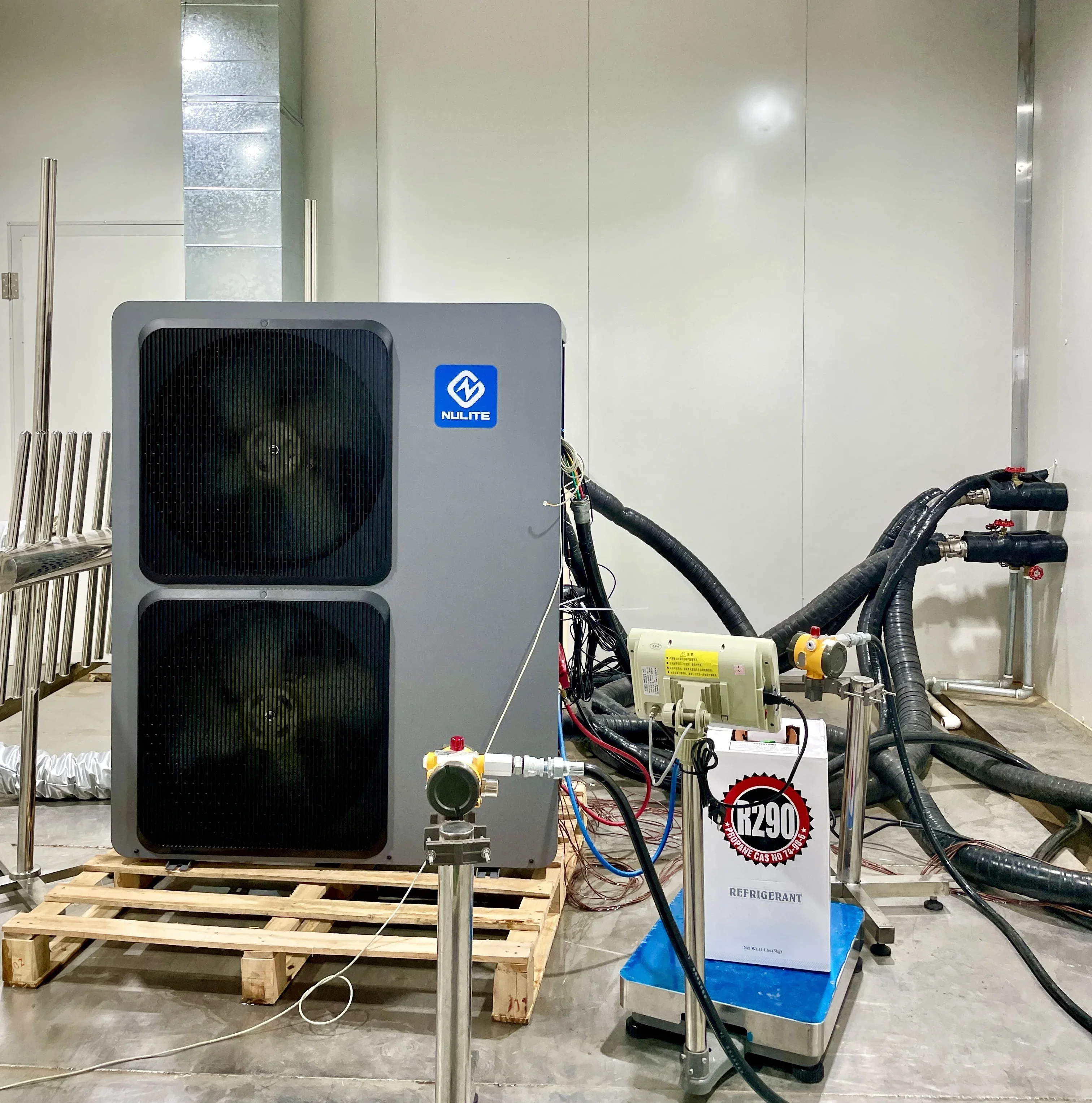 NuLite Heatpump Factory Supplier R290 R32 15KW 16KW 18KW 22KW Warmepumpe Central Heating EVI DC Inverter Air Source Heat Pump