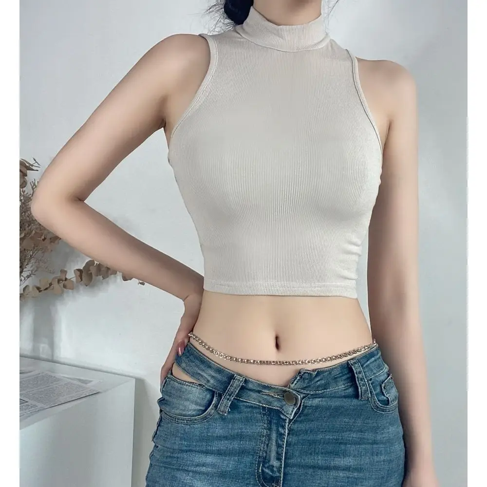 Korean Fashion Turtleneck Sports Crop Tops Woman Gym Yoga Sexy T-shirts Slim Y2K Vintage Tees Tanks Cheap Clothes Woman Tshirts