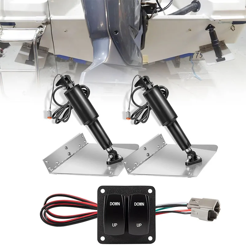 

Standard Trim Tab Kit 15101-04 - 9" X 12" - W/Double Rocker Switch for Boat Length 16’-25’