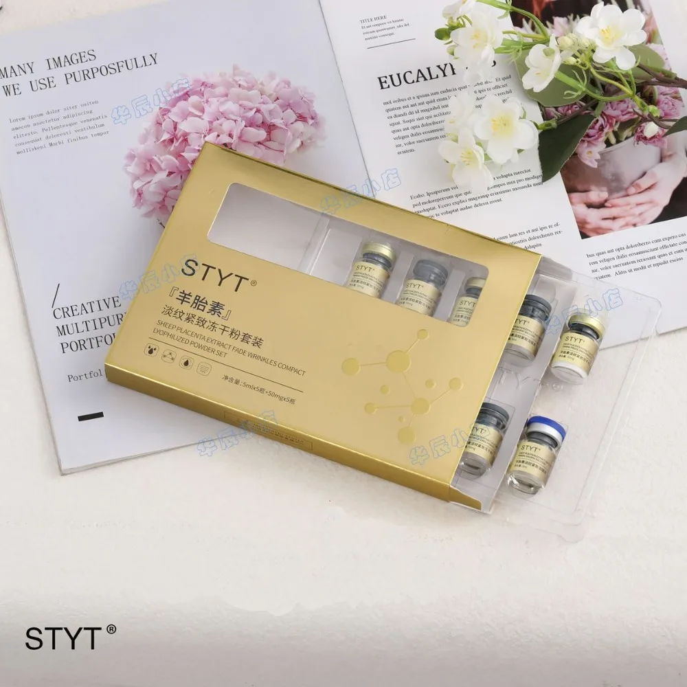 Sheep Placenta Freeze Dried Powder Essence Anti-Aging Fade Fine Lines Shrink Pores Brightening Facial Skin Care