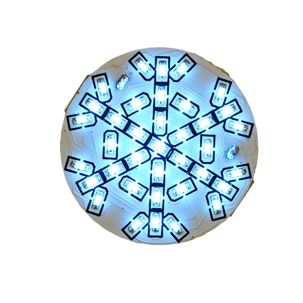 8 Modes Simulated Snowflake Lamp 26mm Round Intelligent Energy-saving Mini Decoration Light Magnetic Control Wireless LED Light