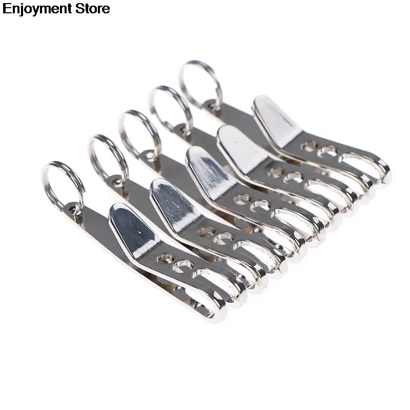 5pcs/lot Stainless Steel Outdoor Quicklink Tool EDC Bag Suspension Clip with Key Ring Carabiner 38 * 7 * 1mm